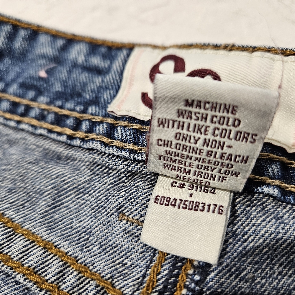 SO Distressed Denim Pocket Miniskirt - Picture 11 of 12